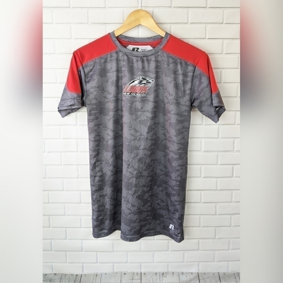 Russell Grey and Red New Mexico Lobos Training Tee - Picture 1 of 5